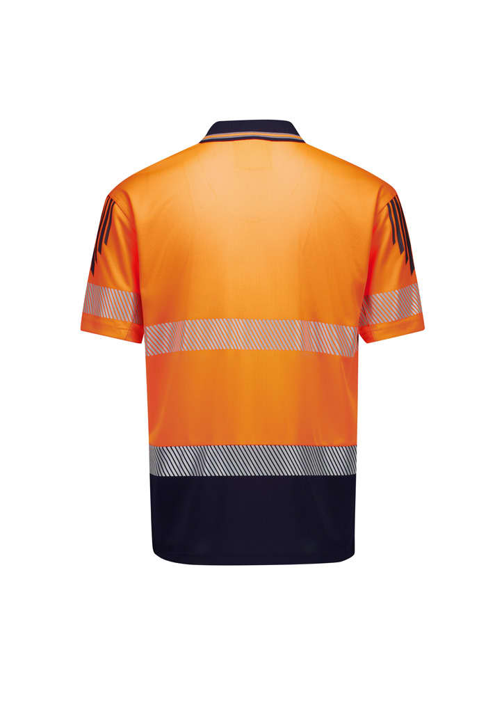 Mens Hi Vis Flux Segmented Tape Short Sleeve Polo FA-ZH555