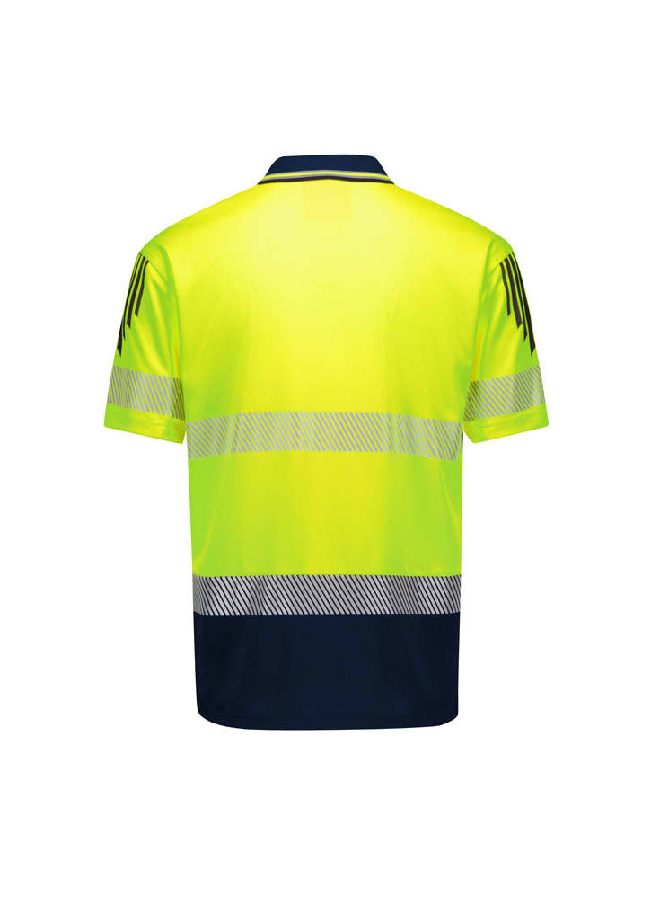 Mens Hi Vis Flux Segmented Tape Short Sleeve Polo FA-ZH555