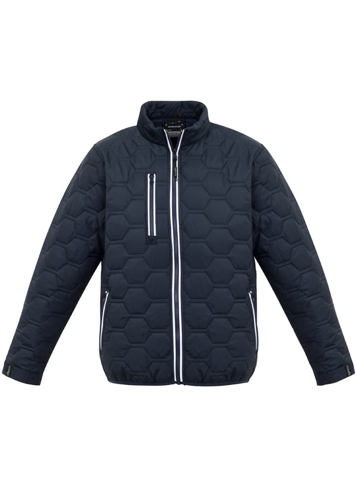 Unisex Hexagonal Puffer Jacket - ZJ420 Image Navy