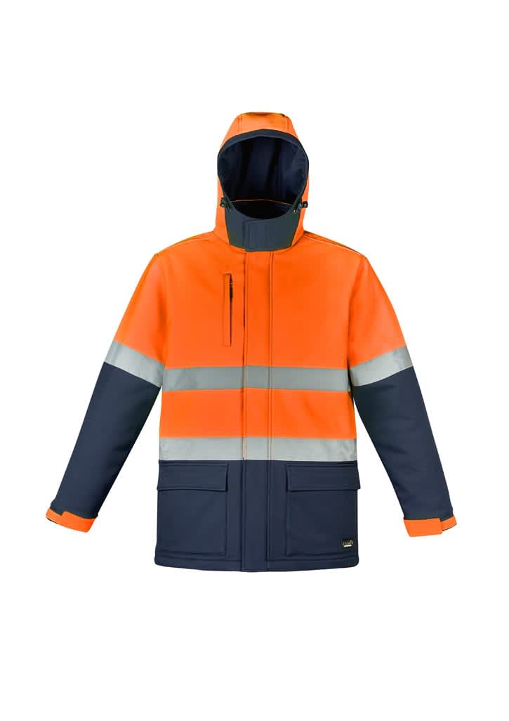 Unisex Hi Vis Antarctic Softshell Jacket - ZJ553 Image Orange/Navy