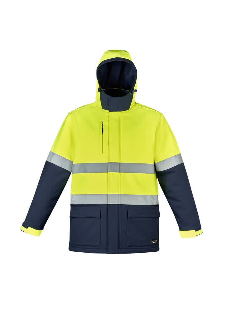 Unisex Hi Vis Antarctic Softshell Jacket - ZJ553 Image Yellow/Navy