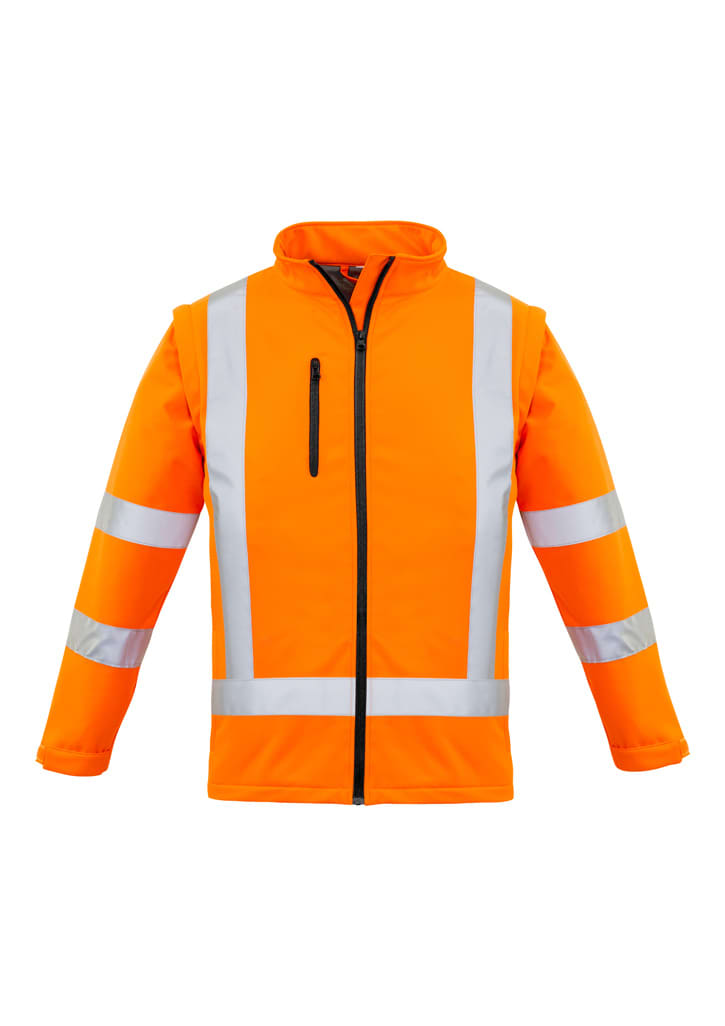 Womens Hi Vis NSW Rail X Back 2 In 1 Softshell Jacket - ZJ770 Image Orange