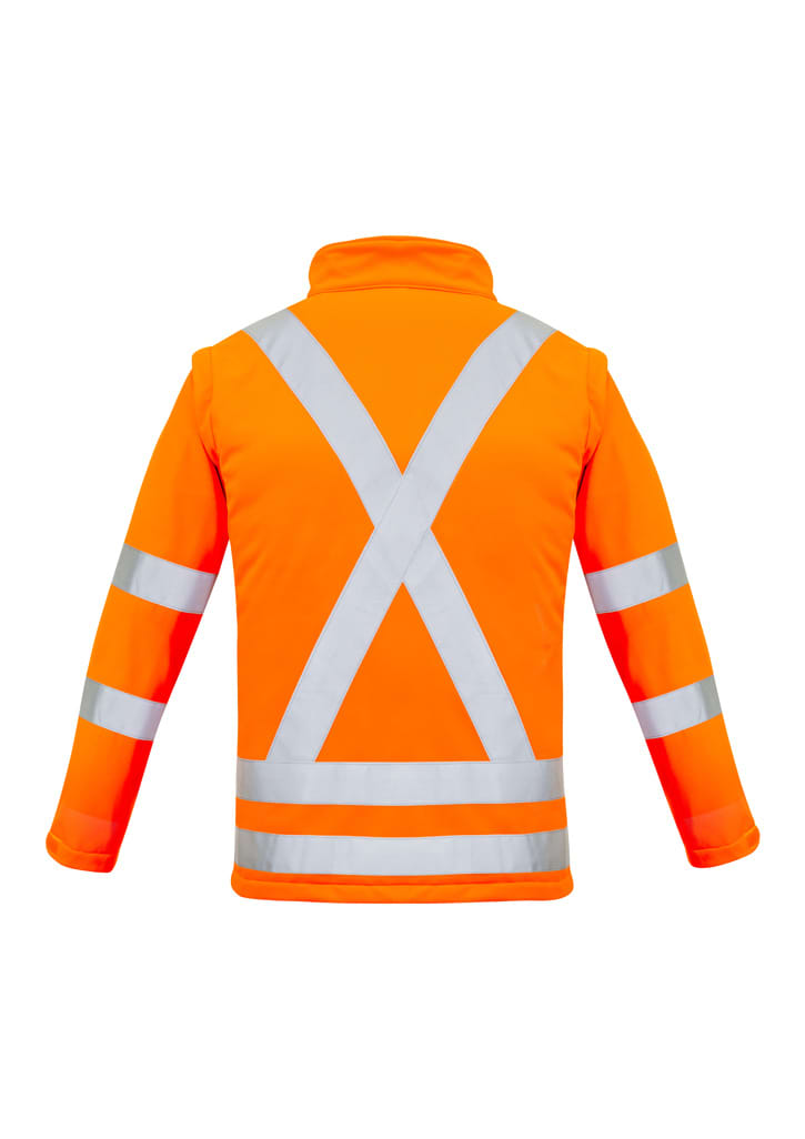Womens Hi Vis NSW Rail X Back 2 In 1 Softshell Jacket - ZJ770 Image 