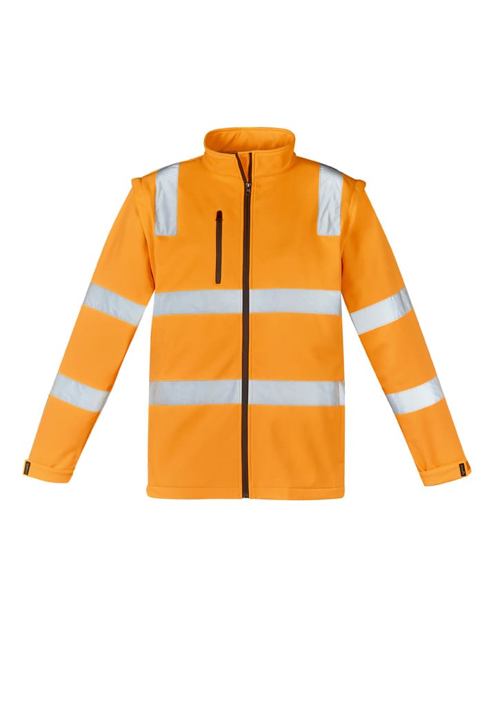Unisex Hi Vis VIC Rail 2 In 1 Softshell Jacket - ZJ780 Image Vic Rail Orange