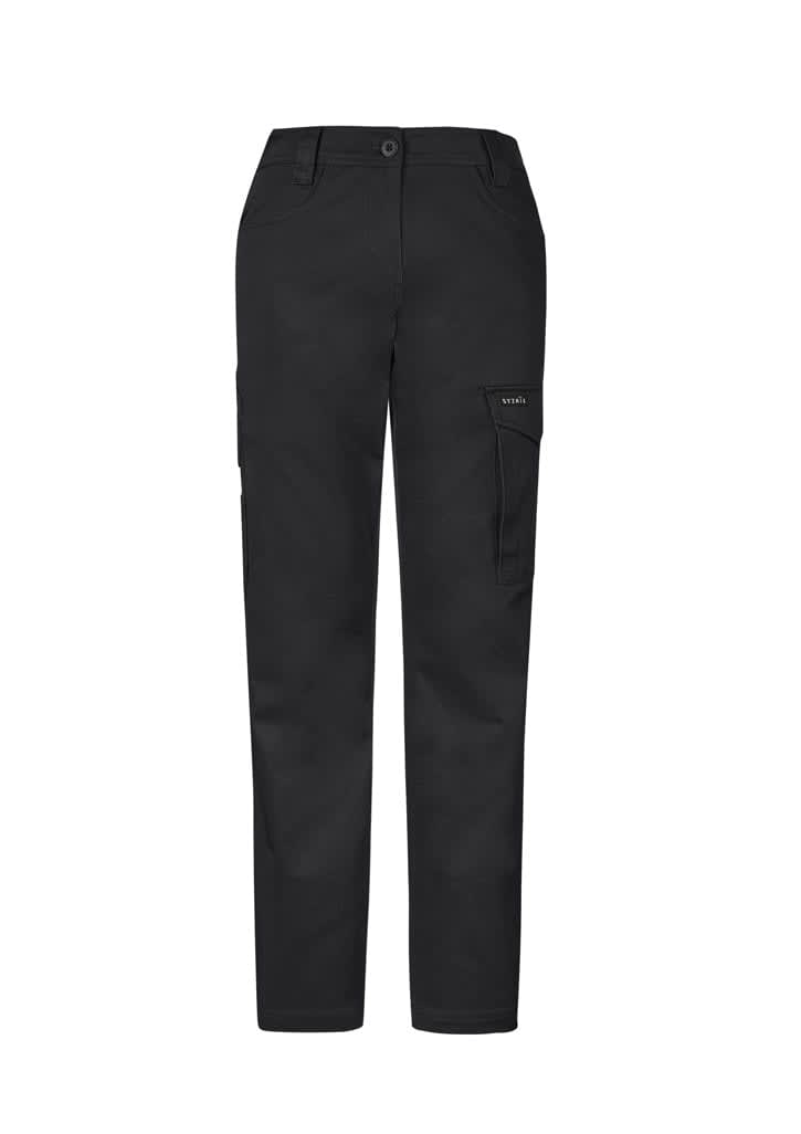 Womens Essential Basic Stretch Cargo Pant - ZP730 Image Black