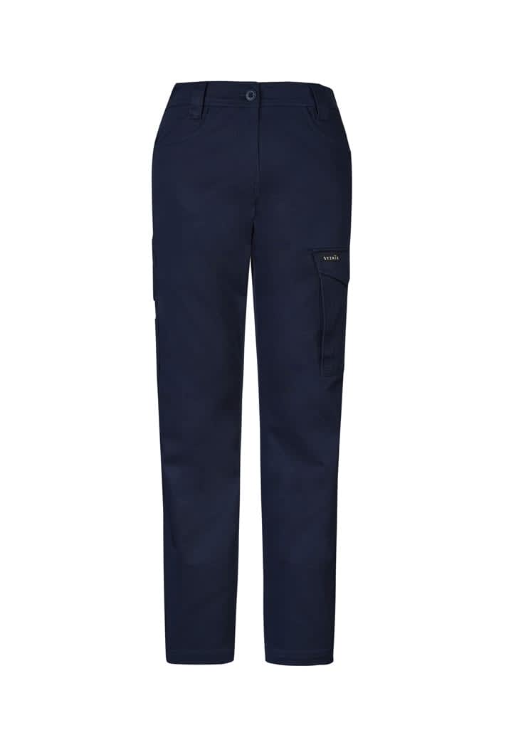 Womens Essential Basic Stretch Cargo Pant - ZP730 Image Navy