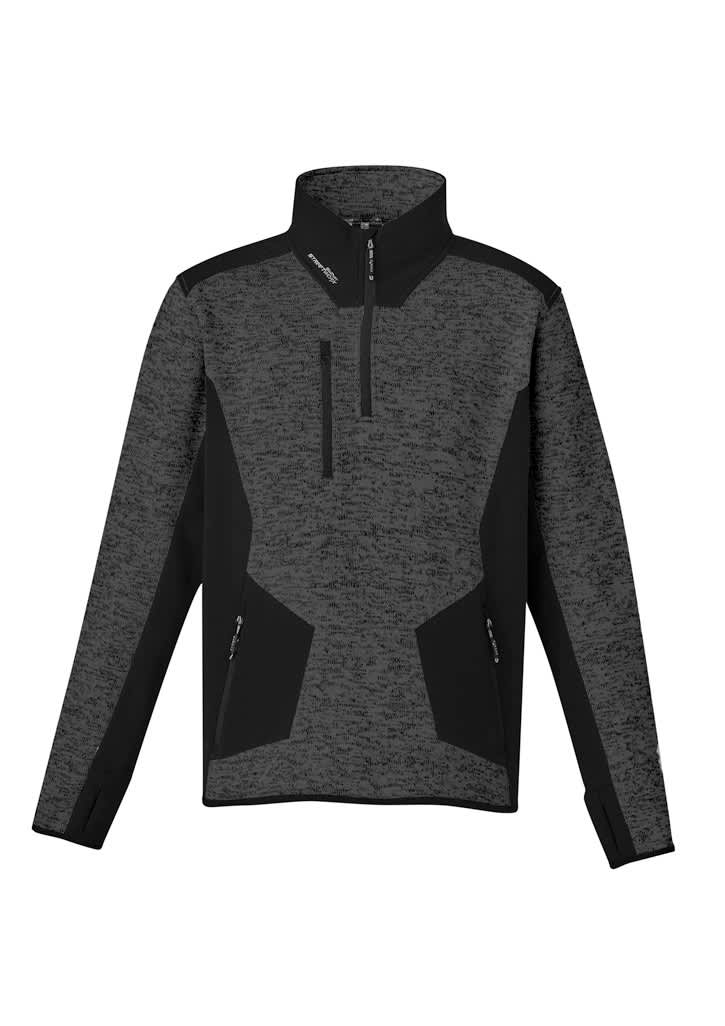 Unisex Streetworx Reinforced Knit 1/2 Zip Pullover - ZT380 Image Gunmetal
