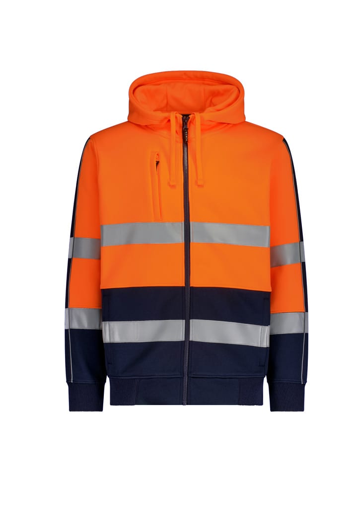 Unisex Hi Vis Full Zip Stretch Taped Hoodie FA-ZT486