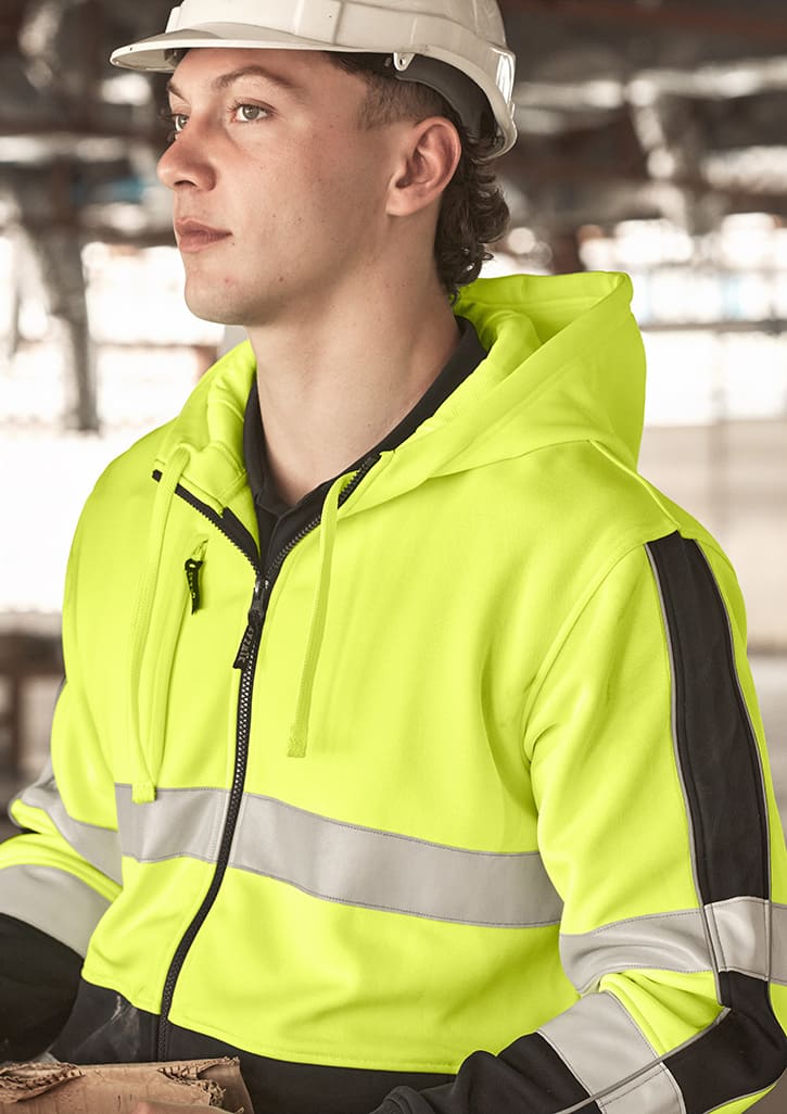Unisex Hi Vis Full Zip Stretch Taped Hoodie FA-ZT486