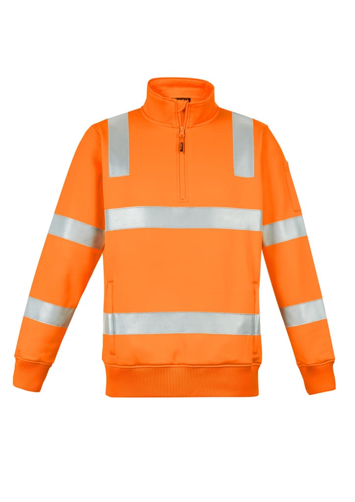 Unisex Hi Vis VIC Rail 1/4 Zip Pullover - ZT640 Image Vic Rail Orange