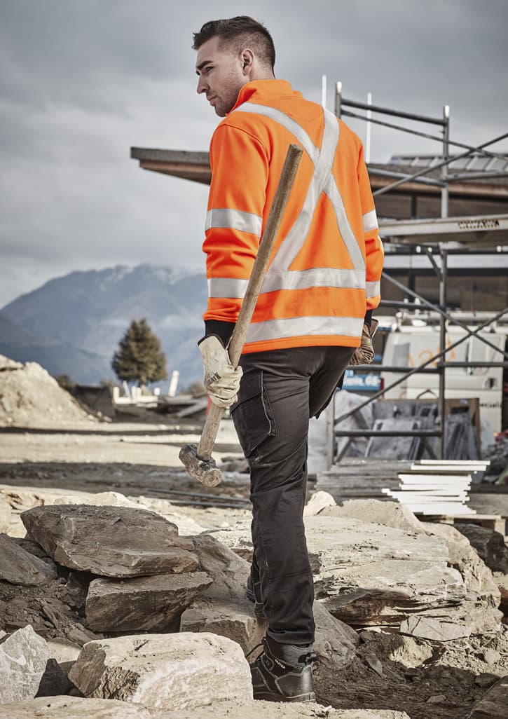 Unisex Hi Vis X Back Rail Jumper - ZT660 Image Orange