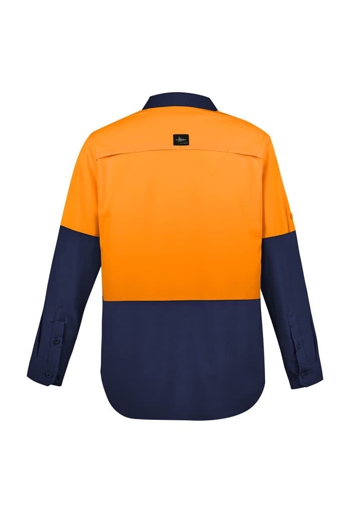 Mens Hi Vis Outdoor Long Sleeve Shirt - ZW468 Image 