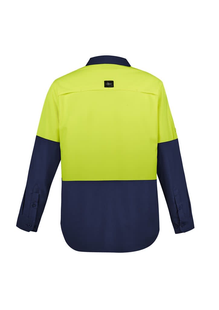 Mens Hi Vis Outdoor Long Sleeve Shirt - ZW468 Image 