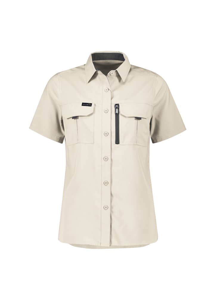 Womens Outdoor Short Sleeve Shirt - ZW765 Image Sand
