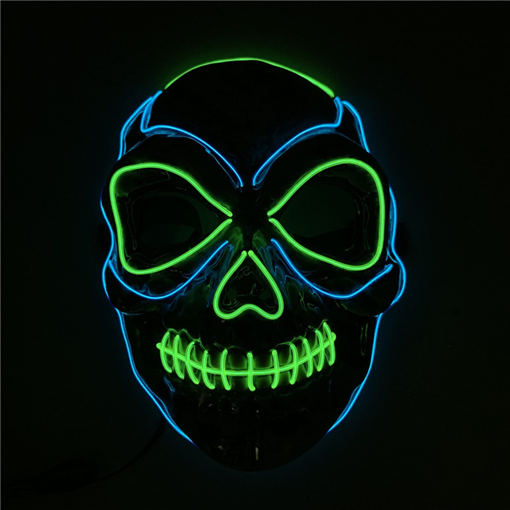 Halloween Skull Light Up Mask - NW04380 Image 