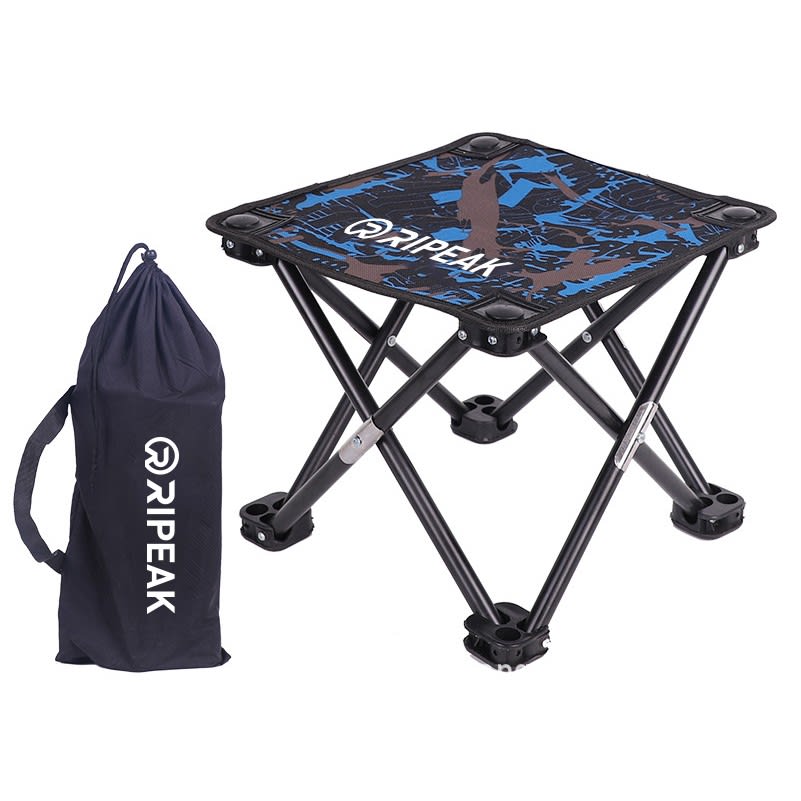 Portable Oxford Folding Stool Collapsible Camping Outdoor Chairs W/Carrying Bag