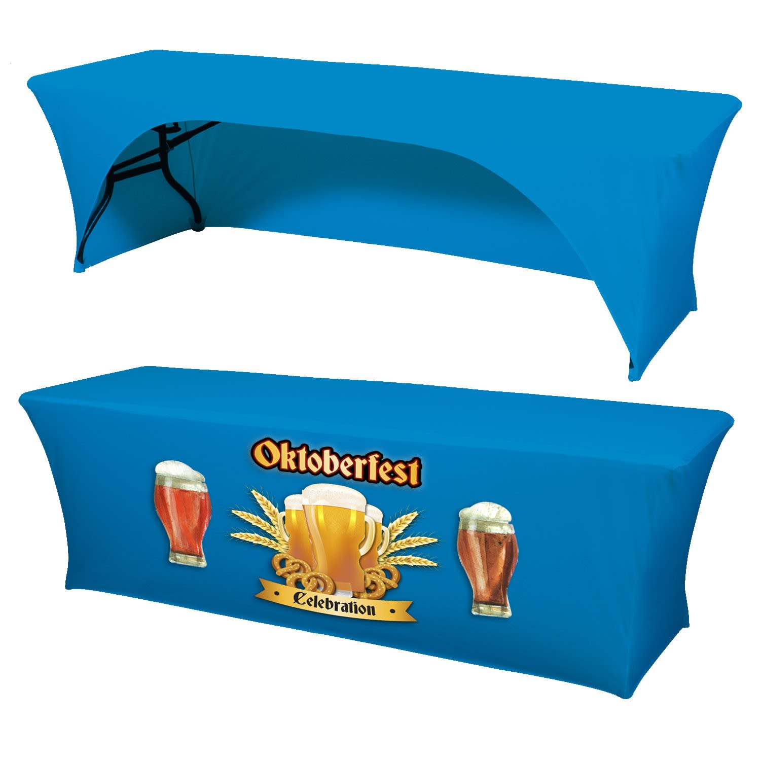6' x 30" Top x 29" H Stretch 3-Sided Table Throw