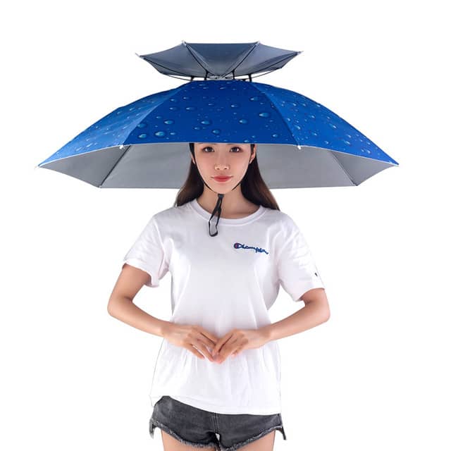 Folding Sun Rain Umbrella Cap