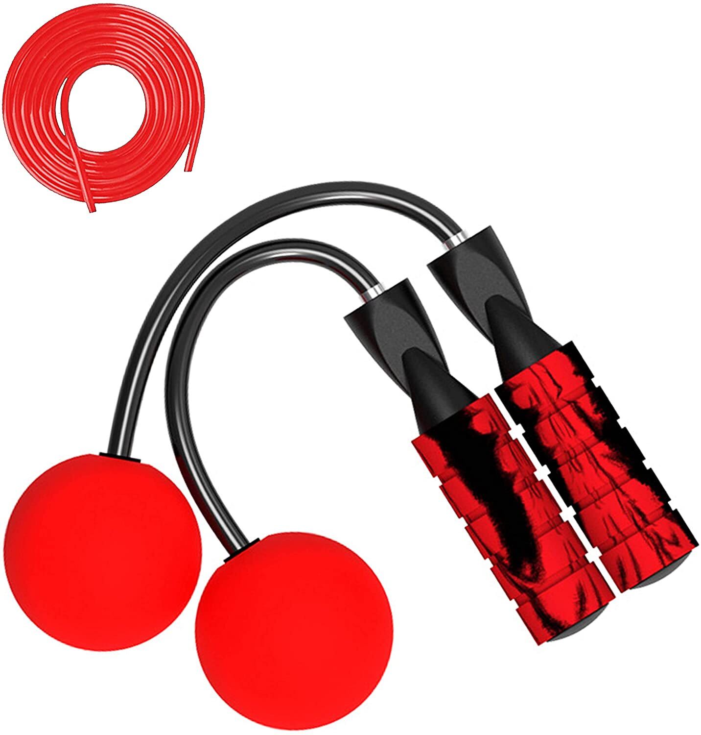 2 in 1 Cordless Indoor Jump Rope with Two Balls for Narrow Space