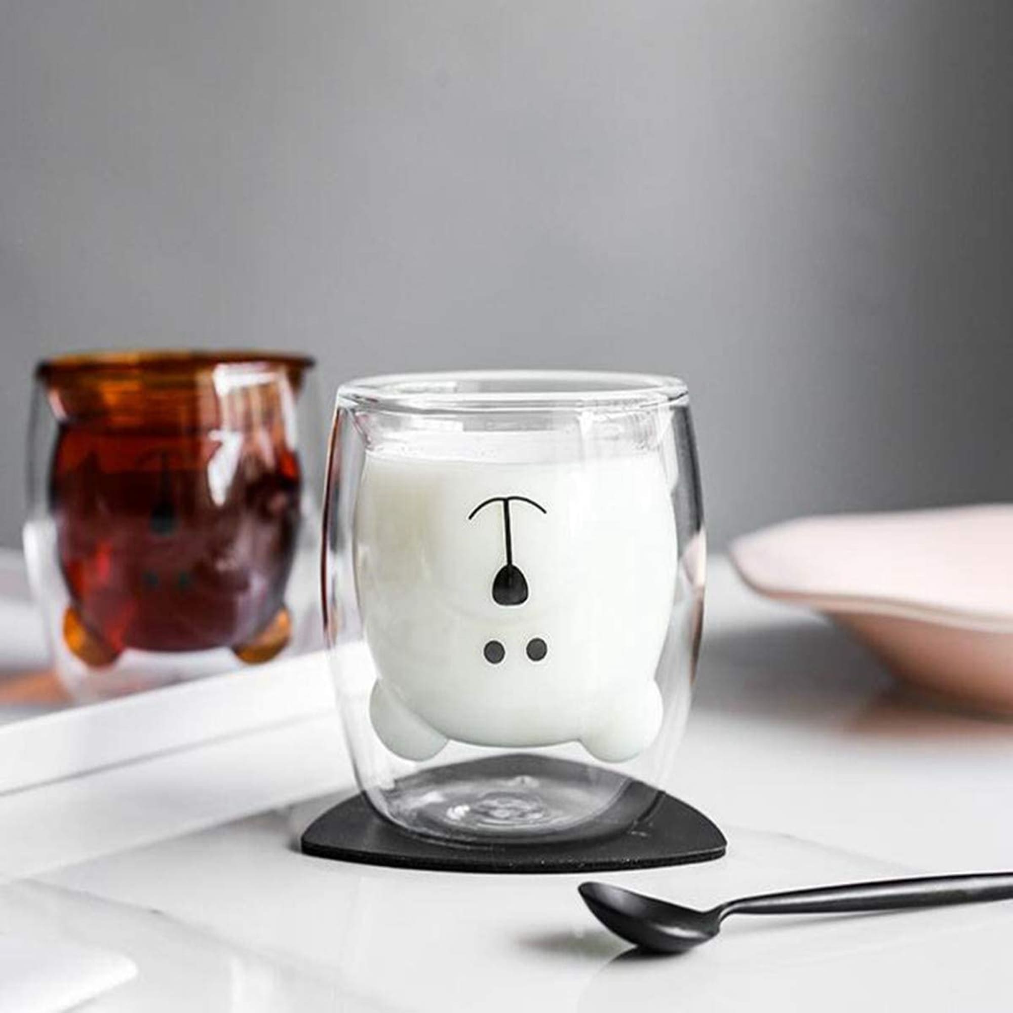 Old Fashioned Glasses Cute Bear Cups - NW05372 Image 