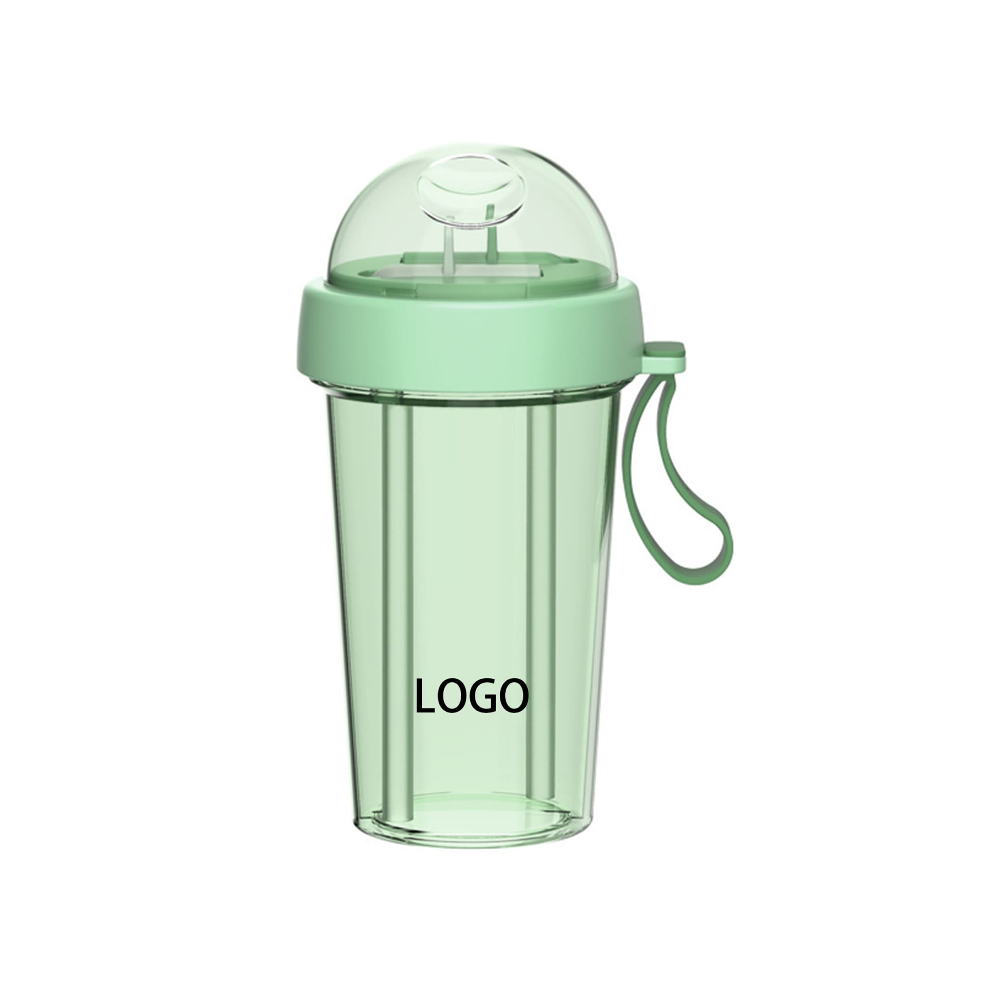 14 oz. Compartmentalised Double Drinking Straw Mug