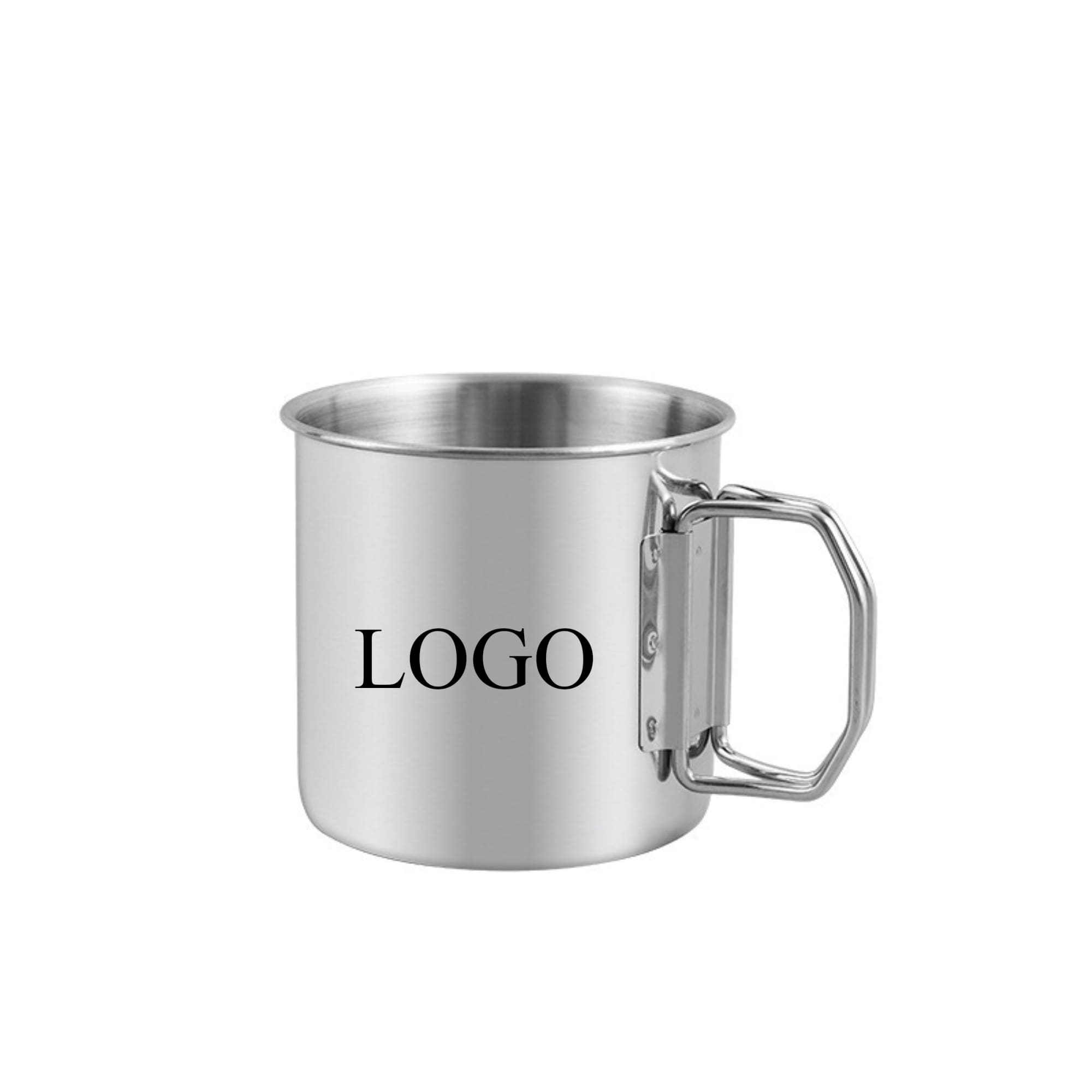 Folding Handle Stainless Steel Camping Mug