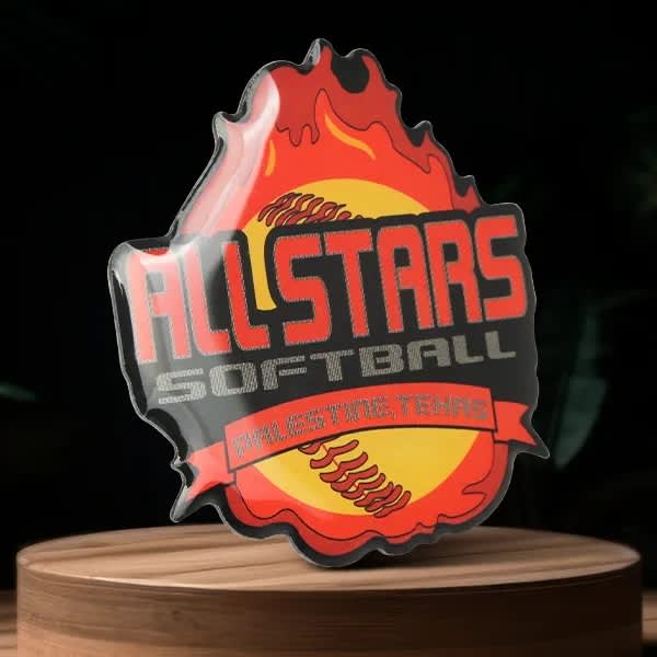Printed Baseball Trading Pin 1.25"