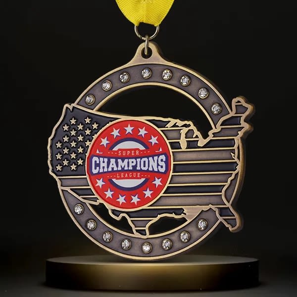 Custom Medals with Rhinestones