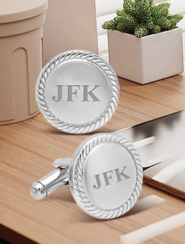 0.6" Custom Engraved Cufflinks