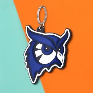 0.75" Custom 3D PVC Keychain