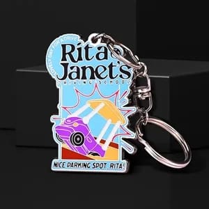 0.75" Hard Enamel Keychain