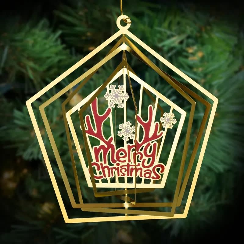3" Custom Gold 3D Rotation Ornaments