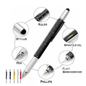 Promotional 6 In 1 Tech Tool Screwdriver Pen