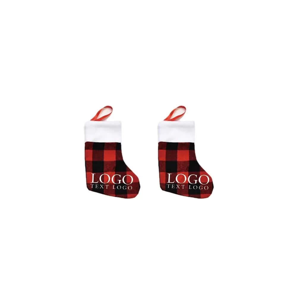 Plaid Christmas Stocking Ornament (Small)