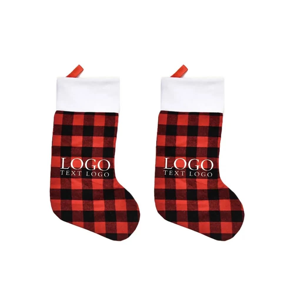 Plaid Christmas Stocking Ornament (Large)