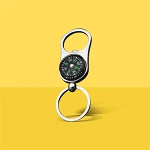 Portable Bottle Opener Compass Keychain
