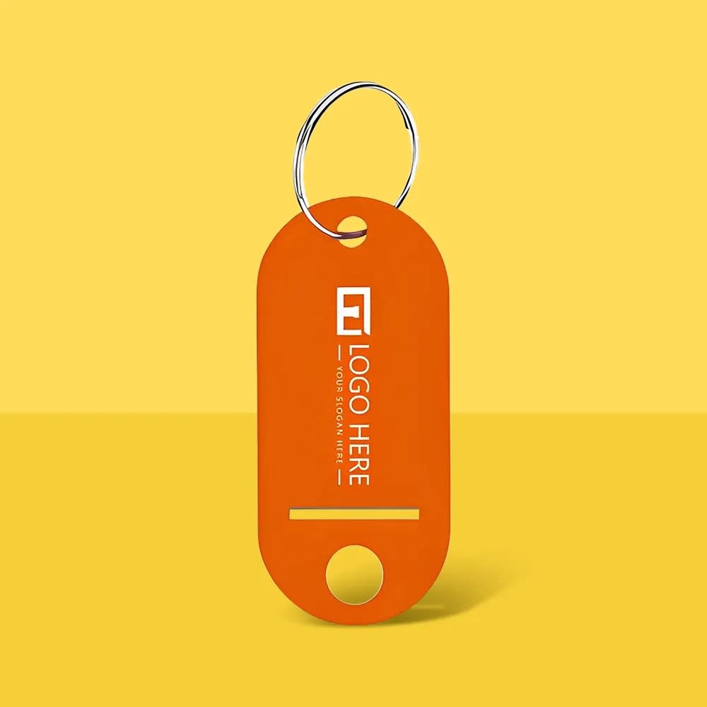 Plastic Key Tags With Label Window - Liquid Promotions
