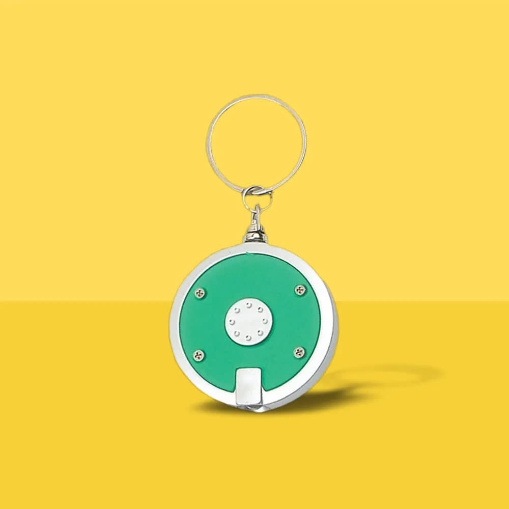 Round LED Keychain