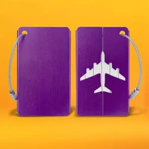 Aluminum Luggage Tags Card Holders with Stainless Steel Loops