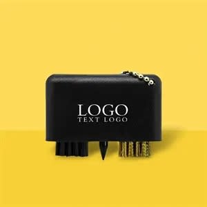 Plastic Mini 3-In-1 Golf Brush Keychain