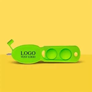 Custom Push Pop Pen Keychain with Carabiner Clip