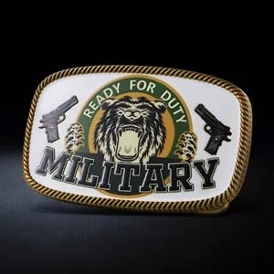 Rectangular UV Printed Belt Buckles 3"