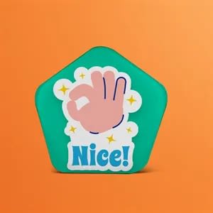 2.4" x 2.4" Pentagonal Custom Buttons