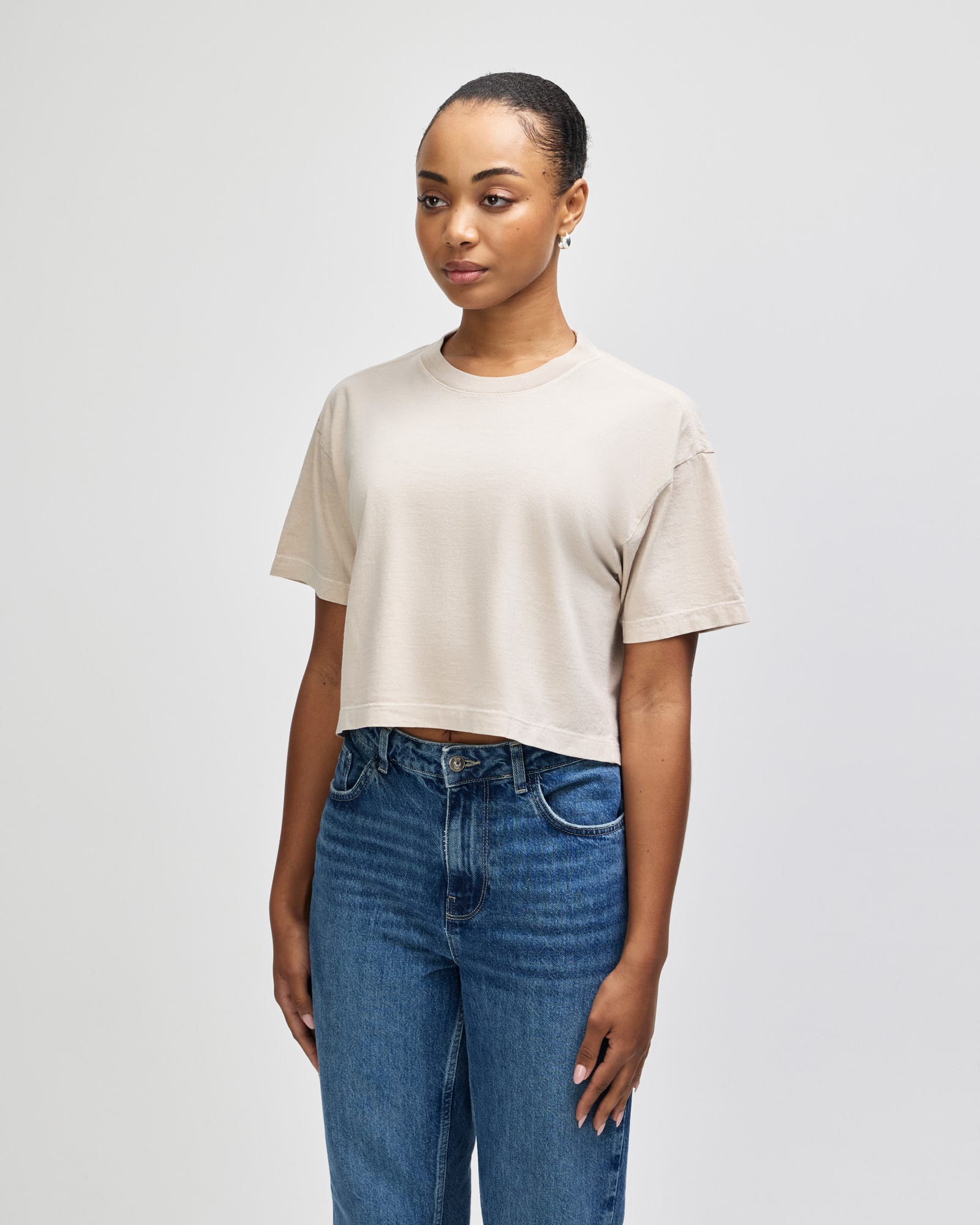 American Apparel Heavyweight Cotton Women's Garment Dyed Crop Boxy T-Shirt GI-1302GD