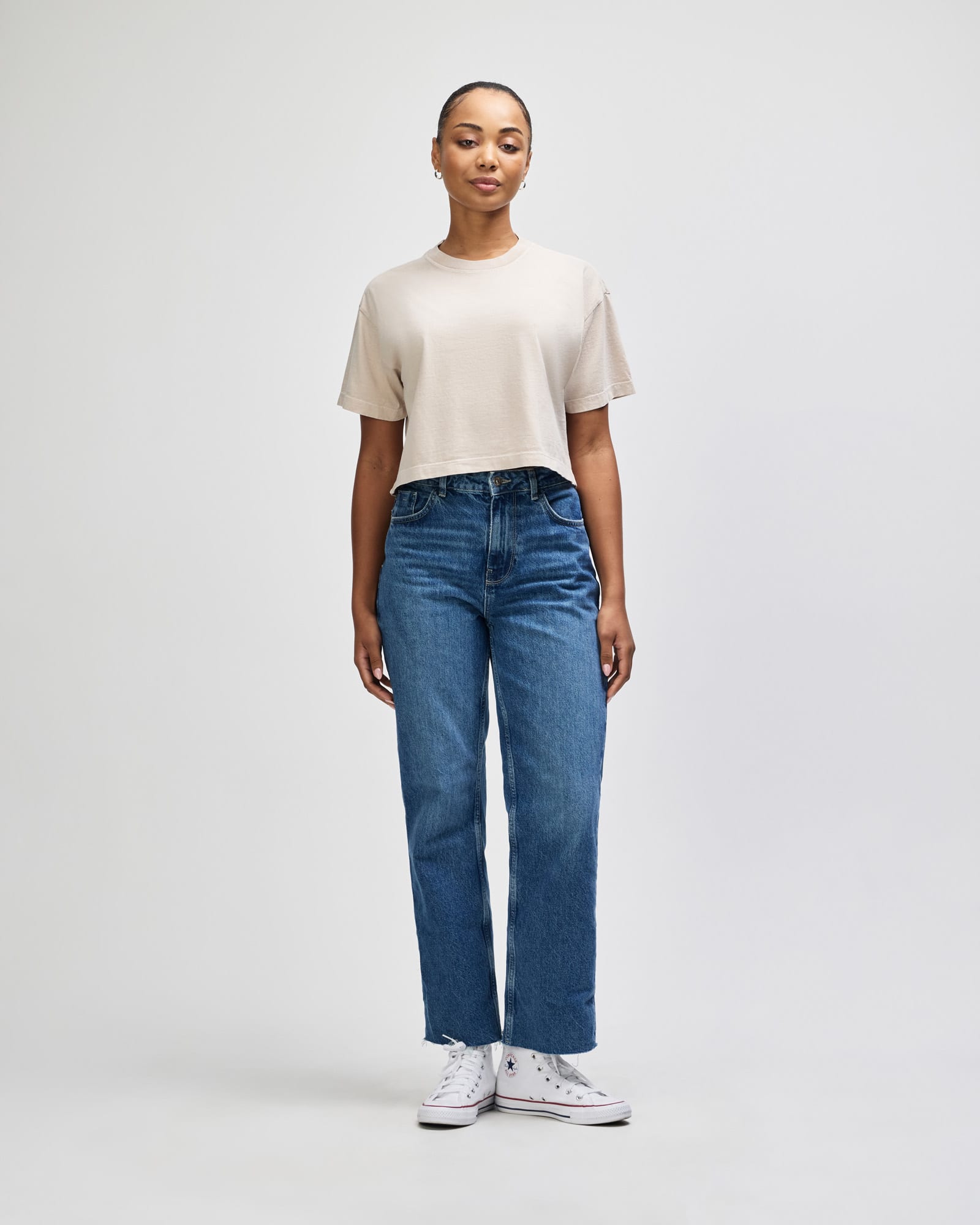 American Apparel Heavyweight Cotton Women's Garment Dyed Crop Boxy T-Shirt GI-1302GD