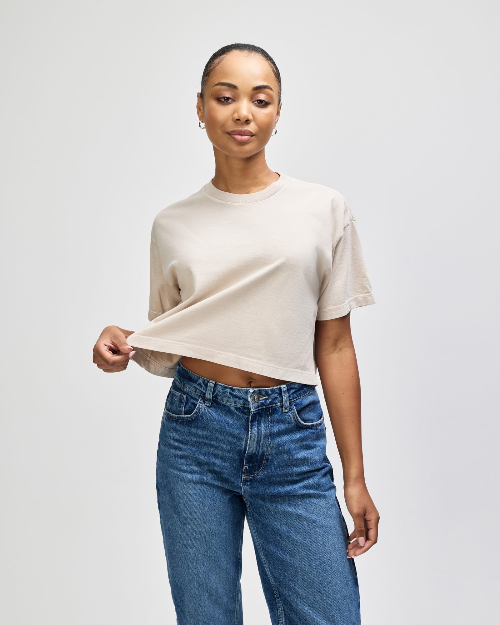 American Apparel Heavyweight Cotton Women's Garment Dyed Crop Boxy T-Shirt GI-1302GD