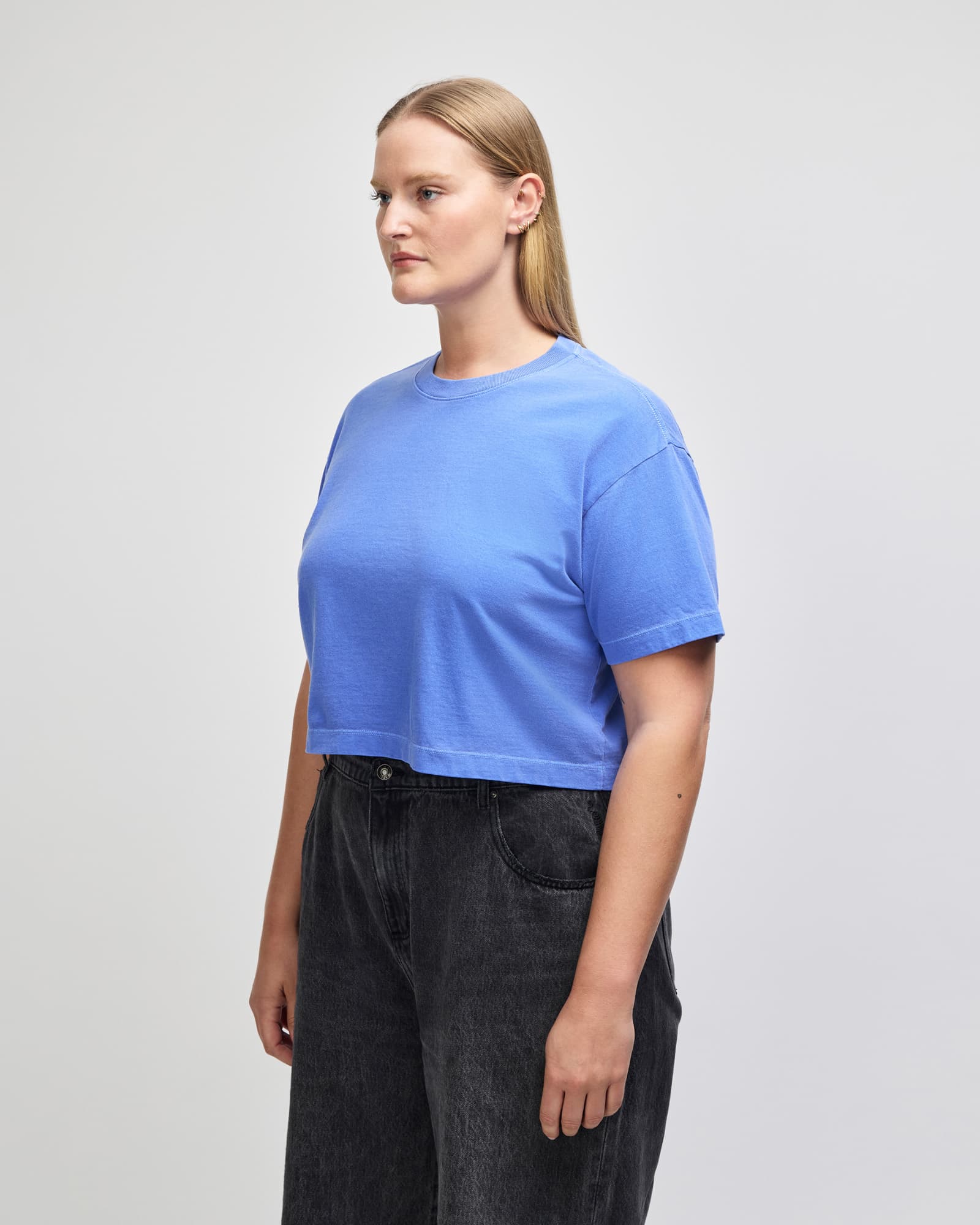 American Apparel Heavyweight Cotton Women's Garment Dyed Crop Boxy T-Shirt GI-1302GD