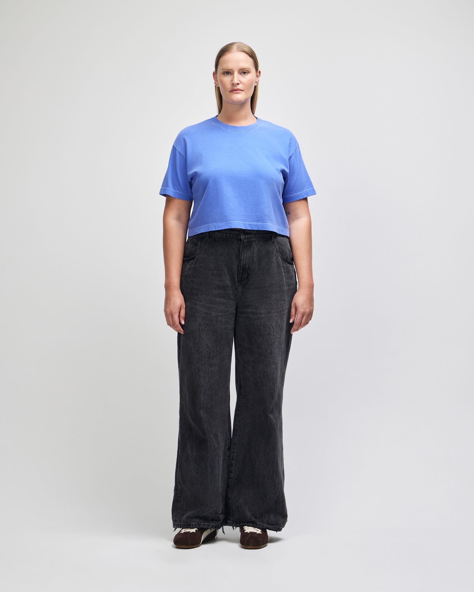 American Apparel Heavyweight Cotton Women's Garment Dyed Crop Boxy T-Shirt GI-1302GD