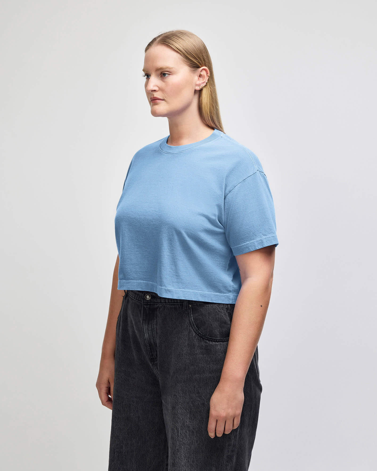 American Apparel Heavyweight Cotton Women's Garment Dyed Crop Boxy T-Shirt GI-1302GD