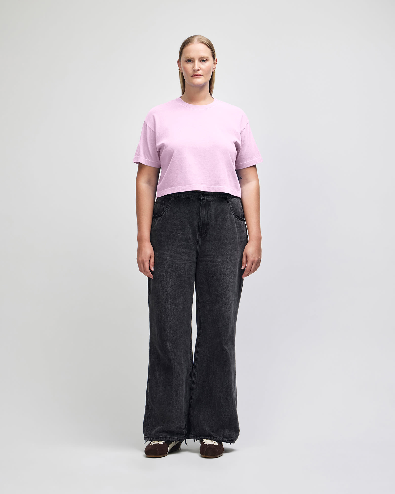American Apparel Heavyweight Cotton Women's Garment Dyed Crop Boxy T-Shirt GI-1302GD